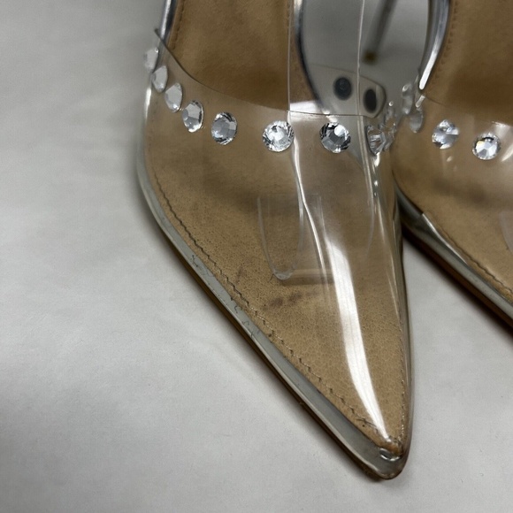 Olivia Ferragamo Transparent Pvc Crystal Mule Sandal 8 - Picture 10 of 13